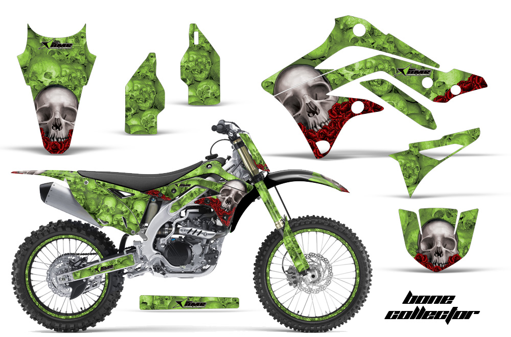 Kawasaki KX450F 2012 Graphics Kit BC GREEN-NPs